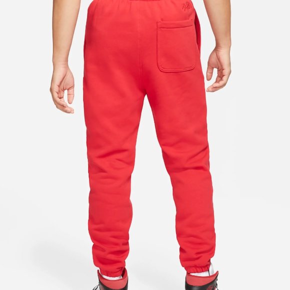 Nike Air Jordan MJ Jumpman Fleece Jogger Pants Red DA9820-687 Men's - Picture 4 of 7